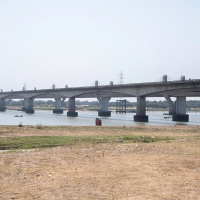 Rope Bridge View Inside Narmada Park 